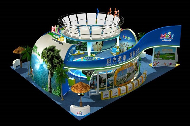 上海旅遊展位搭建效果圖欣賞,海南旅遊展